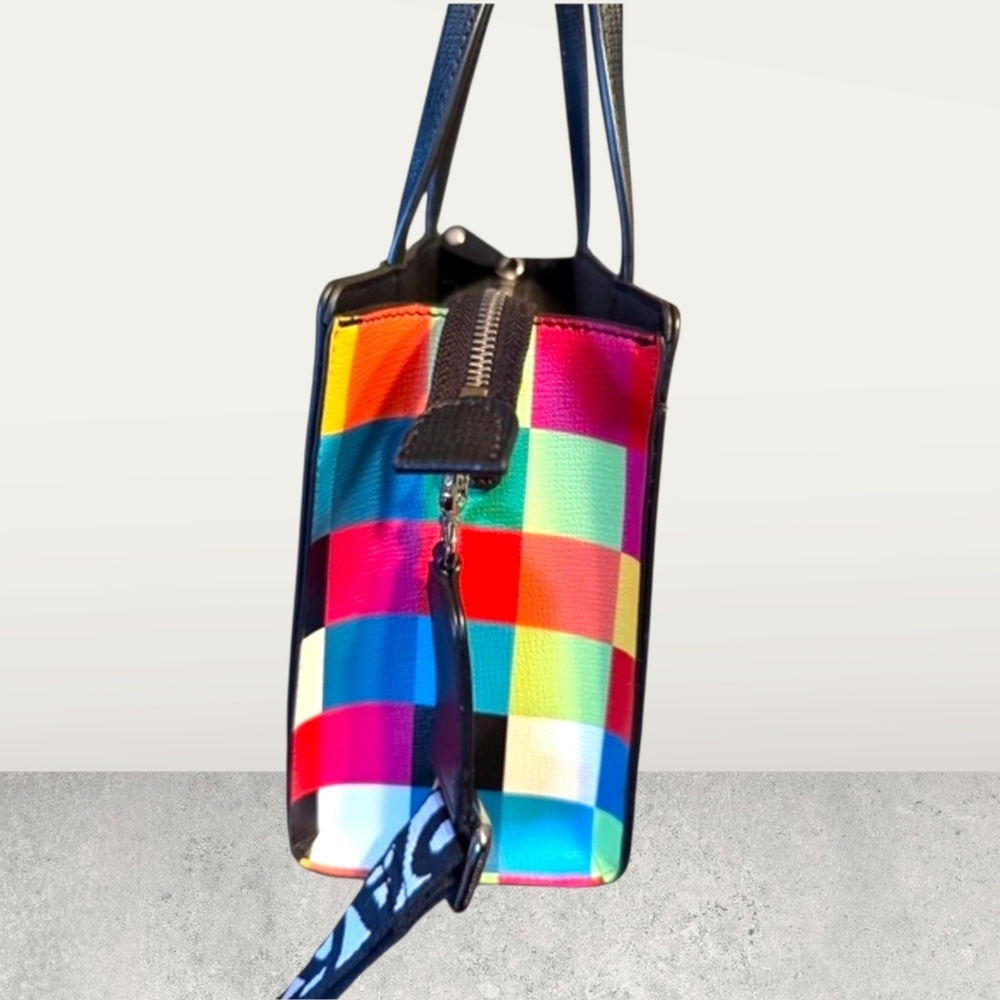 Karl Lagerfeld Paris Multicolor Checkered Tote/Crossbody With Matching NWT❗️ - Picture 5 of 10